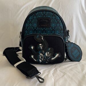Loungefly Haunted Mansion Backpack - Black and Teal
